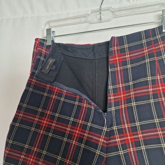 River Island Womens Coquette Skort Short Plaid Faux Leather Side Zip Size 8 - Picture 8 of 15